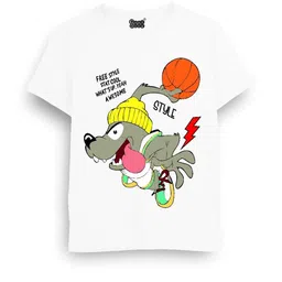 Cooldesi Kids-Unisex White Cotton Tshirts-image-110