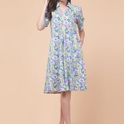 Hive91 Floral Print A-Line Dress-image-29