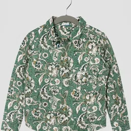 EARTHY TWEENS Boys Modern Floral Printed Cotton Shirt-image-6