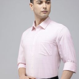 Arrow Manhattan Slim Fit Checked Pure Cotton Formal Shirt-picture-13