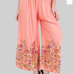Aura Glam Women 2 Floral Printed Flared Palazzos-image-28