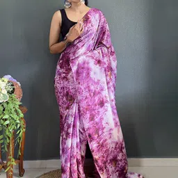 KALINI Tie and Dye Ready to Wear Pure Chiffon Saree-image-36