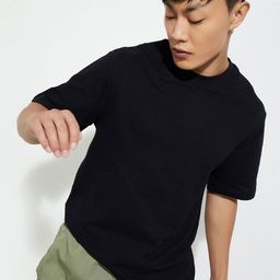 max Men High Neck Pockets T-shirt-image-79