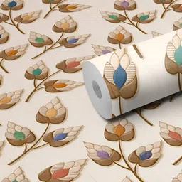 DeCorner Brown & Beige Printed Self-Adhesive & Durable WallSticker-picture-34