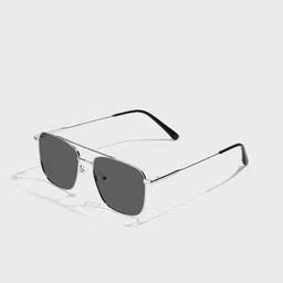 SAM & MARSHALL Unisex UV Protection VEIN Sqaure Sunglass VEIN_SILVER_BLACK_2880-image-91