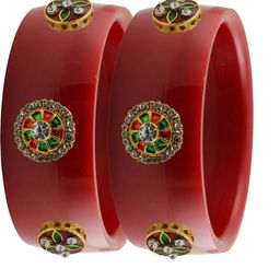 Vidhya Kangan Multi-Coloured Brass Bangles-image-87