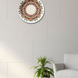 THE QUIRKY HOME White & Brown Printed Ceramic Wall Decor-image-97