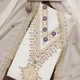 HMP Fashion Embroidered Unstitched Dress Material-image-28
