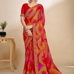 Anouk Rustic Floral Pure Chiffon Saree-picture-10