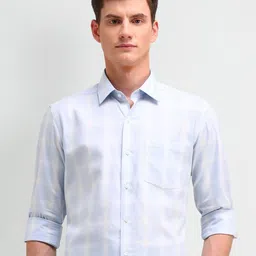 Arrow Men Slim Fit Spread Collar Checked Cotton Formal Shirt-picture-18