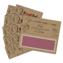 Comet Busters Bindiful Set Of 10 Traditional Round Designer Bindi- Hot Pink-9