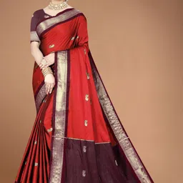 Moda Rapido Woven Design Zari Art Silk Paithani Saree-18