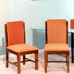Ikiriya Set Of 2 Orange Wooded DiningChair-33