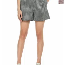 Klart Women Checked High-Rise Technology Shorts-image-63
