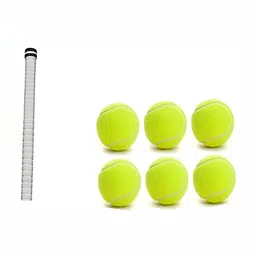 HackerX 6-Pcs Smooth Trainy Sports Tennis Balls With Grip-27