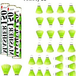Masher 150 Badminton Shuttlecock {pack of 30} Nylon Shuttle - Green-picture-13