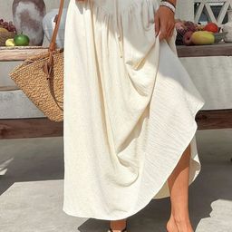 LULU & SKY Drawstring-Detail Maxi Skirt-image-1