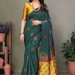 Peachmode Woven Design Zari Pure Silk Banarasi Saree-image-52
