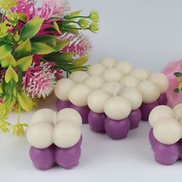 Shraddha Creation Purple & White 6 Candle-10