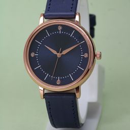 VIRAKTI Women Brass Dial & Leather Wrap Around Straps Analogue Watch G-04-BLUE-G-image-83
