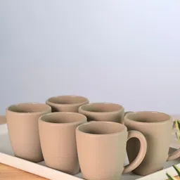 eha Beige 6 Pieces Microwave Safe Coffee Mug 300ML-image-11