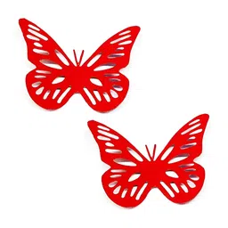 Living With Elan 2-Pcs Red Textured Butterfly FridgeMagnets-image-10
