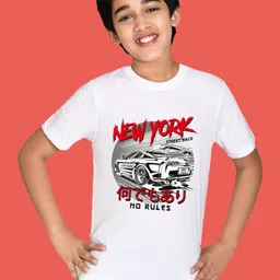 NUSYL Boys Graphic Printed Round Neck Cotton T-shirt-image-50
