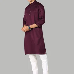 PulseIQ Men Regular Pure Cotton Kurta with Trousers-picture-57