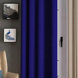 Lunar days Blue 7 Feet Window Curtain-image-58