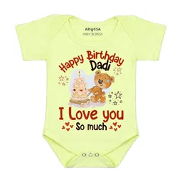 Arvesa Happy Birthday Dadi Printed Bodusuit-image-83