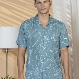 Dennis Lingo Men Spread Collar Abstract Printed Relaxed Fit Casual Shirt-image-96