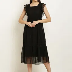 Moda Rapido Women Self Design Fit & Flare Knee Length Dress-image-49