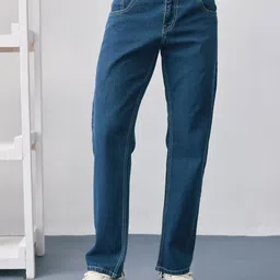 UNSTD Men Regular Fit Mid-Rise Light Fade Stretchable Jeans-image-17