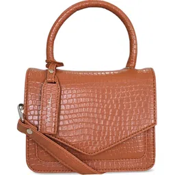 Mast & Harbour PU Structured Sling Bag with Quilted-7