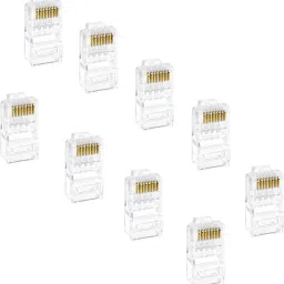 TOOLBUX RJ45 Plug Connector CAT5 Network LAN Crimp (40 Pieces, Unshielded), Network Interface Card-24