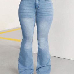 BAESD Women Comfort Bootcut Light Fade Stretchable Jeans-image-37