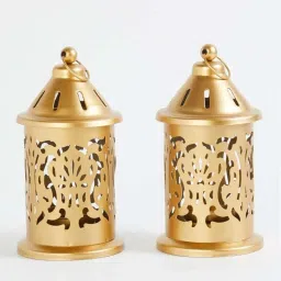 Metal hanging Lantern and table top for decor Gold Iron Hanging Lantern Gold Iron Hanging Lantern-10