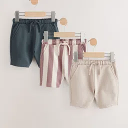 NEXT Boys Pack of 3 Pure Cotton Shorts-image-44
