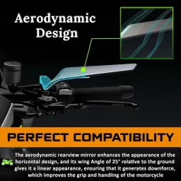 atoray Manual Rear View Mirror For Yamaha, Universal For Bike Universal For Bike image 3