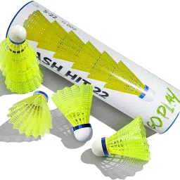 Smash Hit-22 Nylon | Badminton Nylon Shuttle - Yellow-22