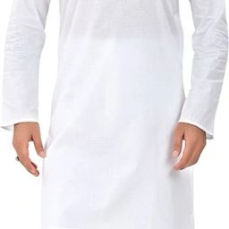 Men Top & Pyjama Set White Solid-image-76