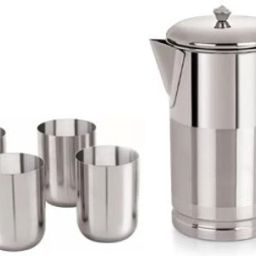 Stainless Steel Lemon Jug & Royal Glasses Set of 5 Jug Glass Set-15