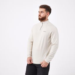 Men's Half-Zip Long-Sleeved Thermal Tennis Sweatshirt - Beige-image-49