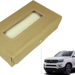 Basic-Beige Tissue Box Leatherette-395 Vehicle Tissue Dispenser-image-81