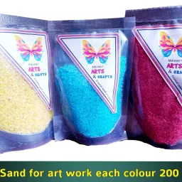 Crystal Sand for Home Deco Assorted Color Sand - Pack of 3 Colors Regular Asymmetrical Crystal Pebbles-image-21