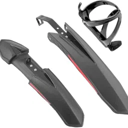 Bicycle Front & Rear Mudguard And Reflective Tape With Cycle Bottle Holder Full Length Front & Rear Fender-image-5