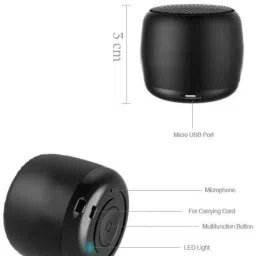 GUGGU 342_ Mini Boost Wireless Portable Bluetooth Speaker Built-in Mic High Bass 48 W Bluetooth Party Speaker image 2