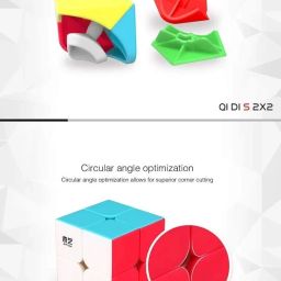 bafli 2x2 Stickerless Magic Speed Cube for Kids image 4