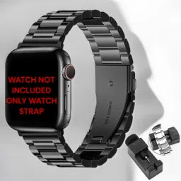 CoverLelo Ultra Luxury Stainless Steel Metal Chain Strap with Adjustable Magnetic Closure 45MM Watch Strap for iWatch Band 49MM 46MM 45MM 44MM 42MM || Metal Watch Strap for iWatch Series Ultra2 Ultra 10 9 8 7 6 SE 5 4 3 2 1 Smart Watch Strap-17