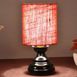 Foziq Black & Red Solid Table Lamp-27
